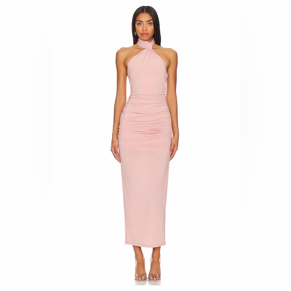 MISHA Jovie Midi Dress in Rose Pink - Picture 1 of 3